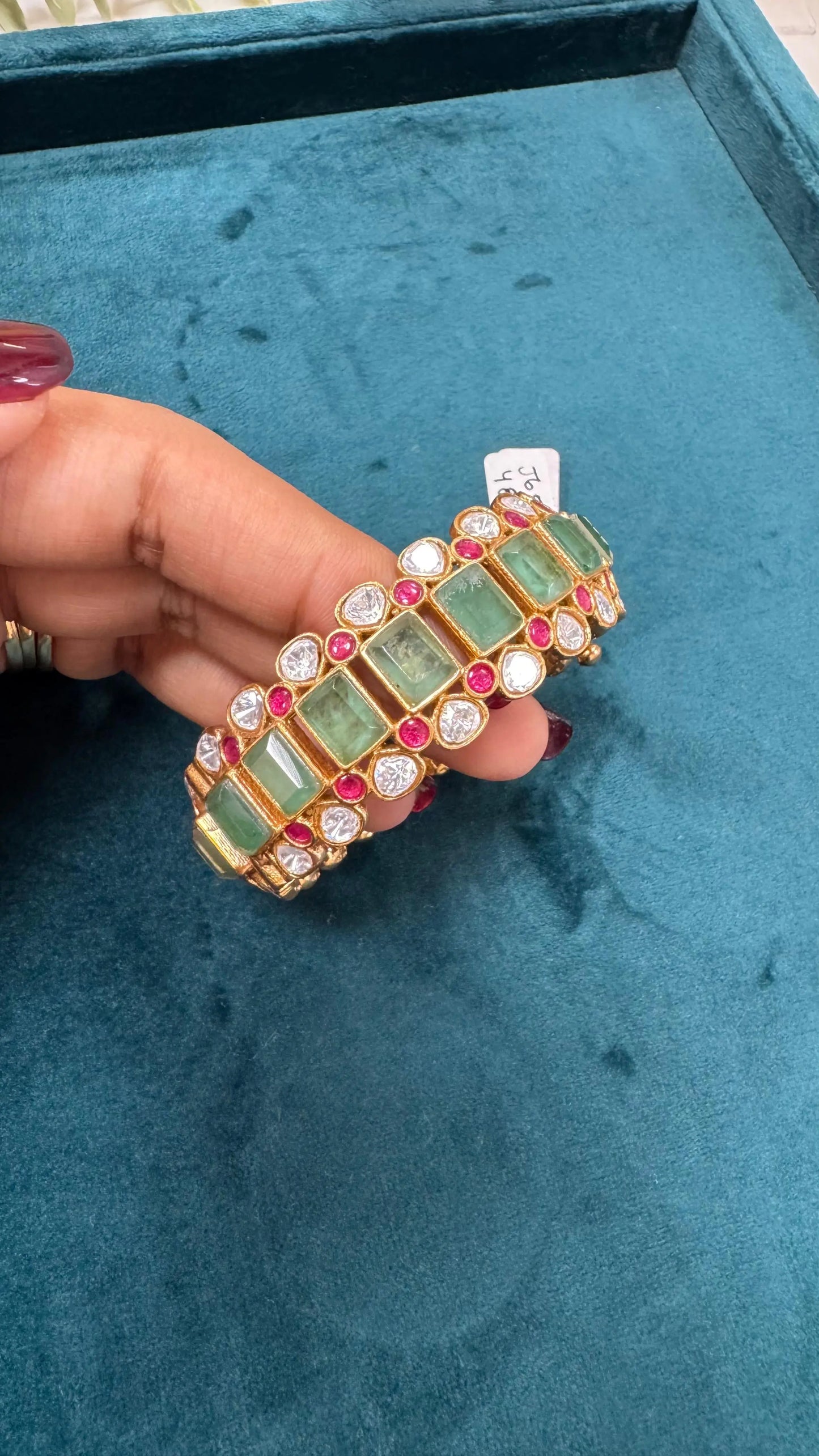 Exquisite Jadau Polki Kada Bangle Reyshaa