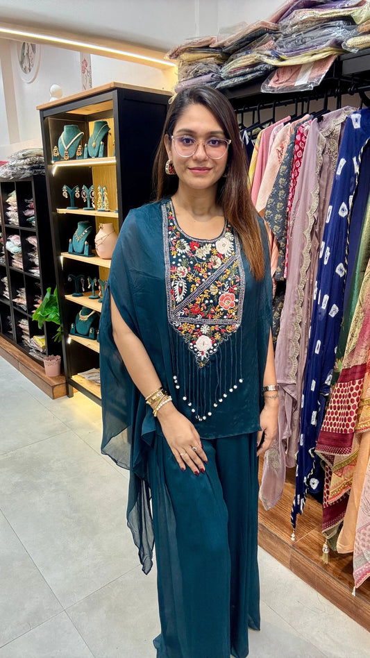 Indo Western Three-Piece Kaftan Set Reyshaa