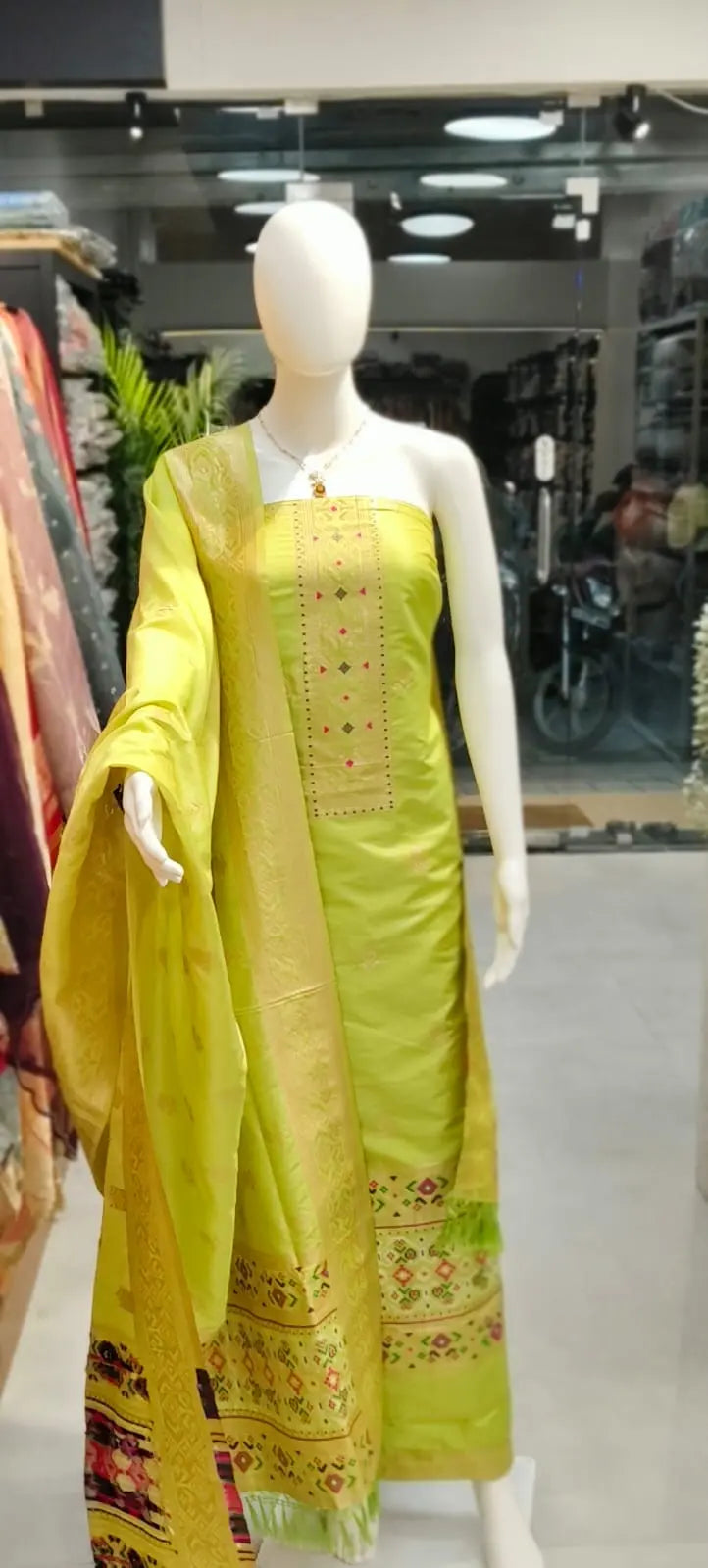 Paithani Silk Banarasi Dress Material Reyshaa