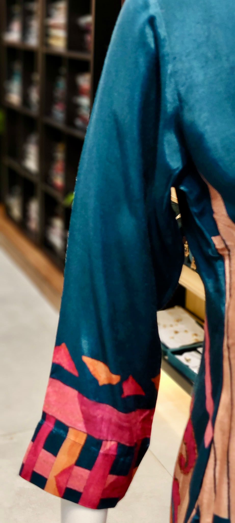 Premium Italian Cotton Abstract Co-ord Set with Crochet Lace & Boho Tassel Highlighting Reyshaa