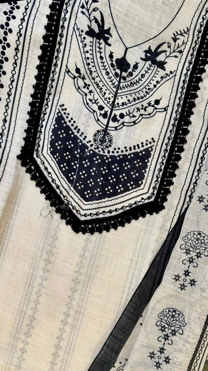 Women Premium Linen Traditional Print Suit Dress Material