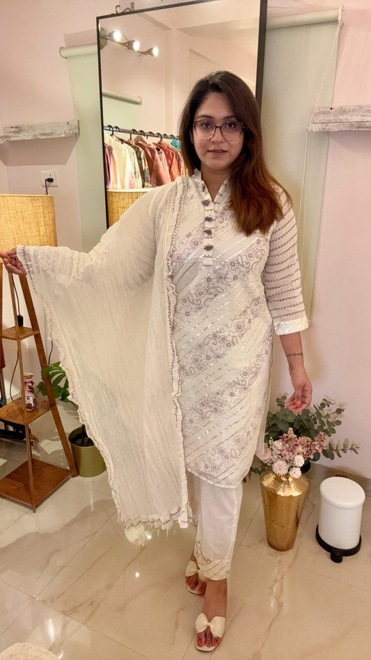 Women Pure Cotton Digital Print Readymade Suit Set