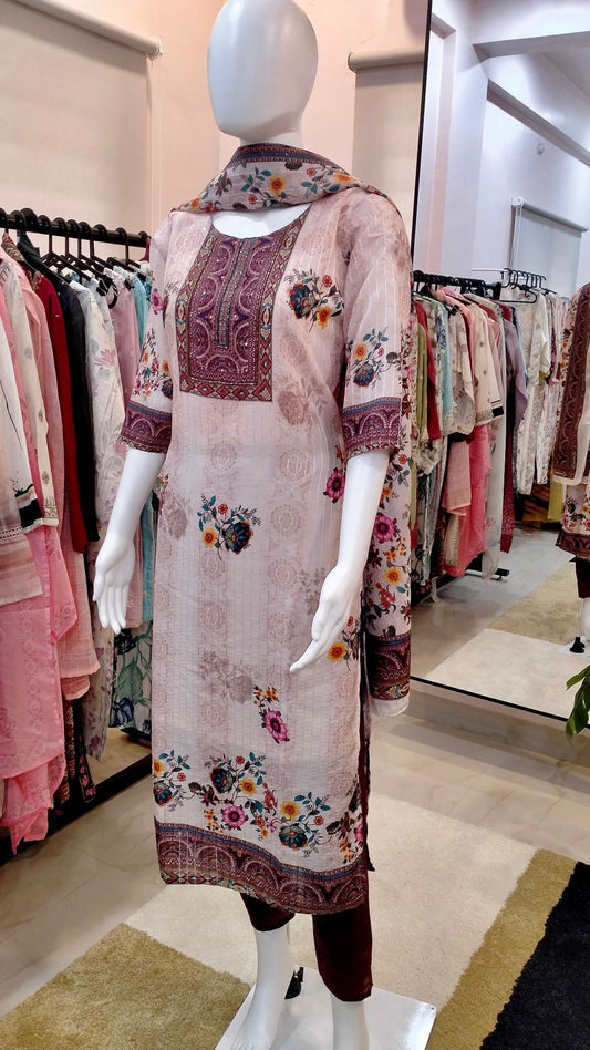 Women Imported Georgette Digital Print Readymade Suit Set