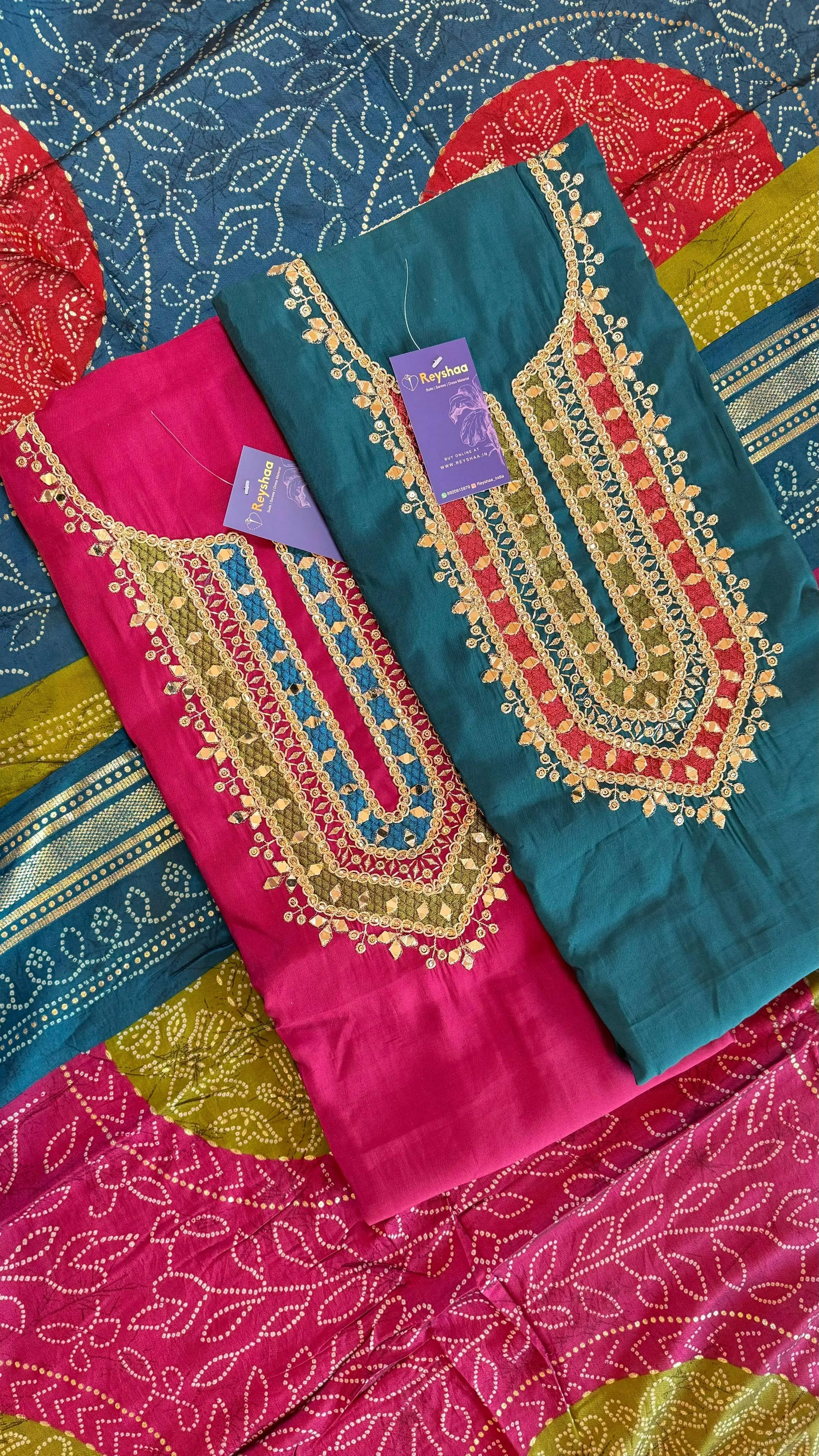 Modal Bandhani Print Suit Dress Material