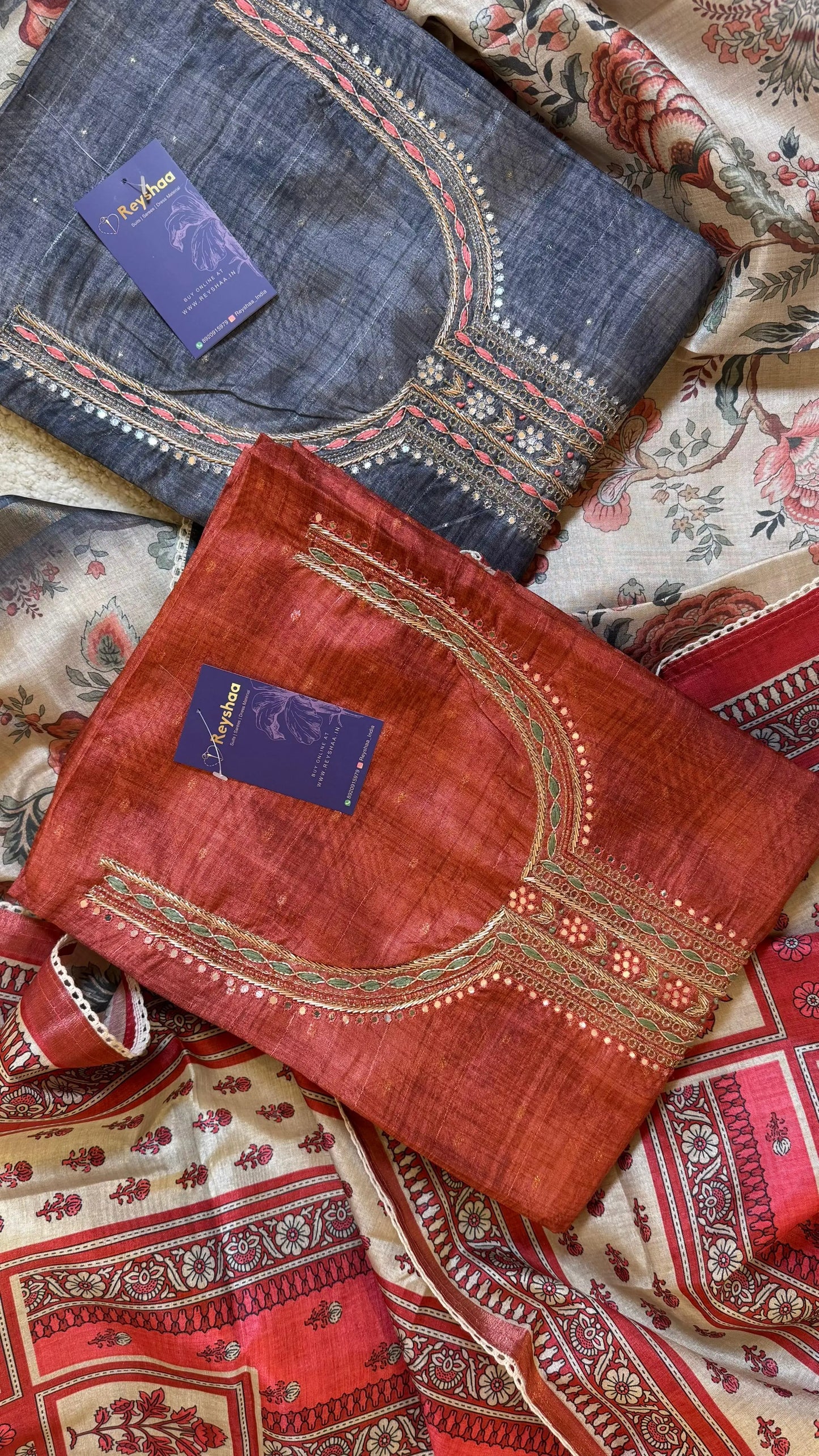 Women Handloom Tussar Silk Suit Dress Material Reyshaa