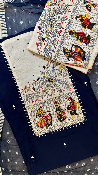 Women Rayon Hand Embroidery Suit Dress Material