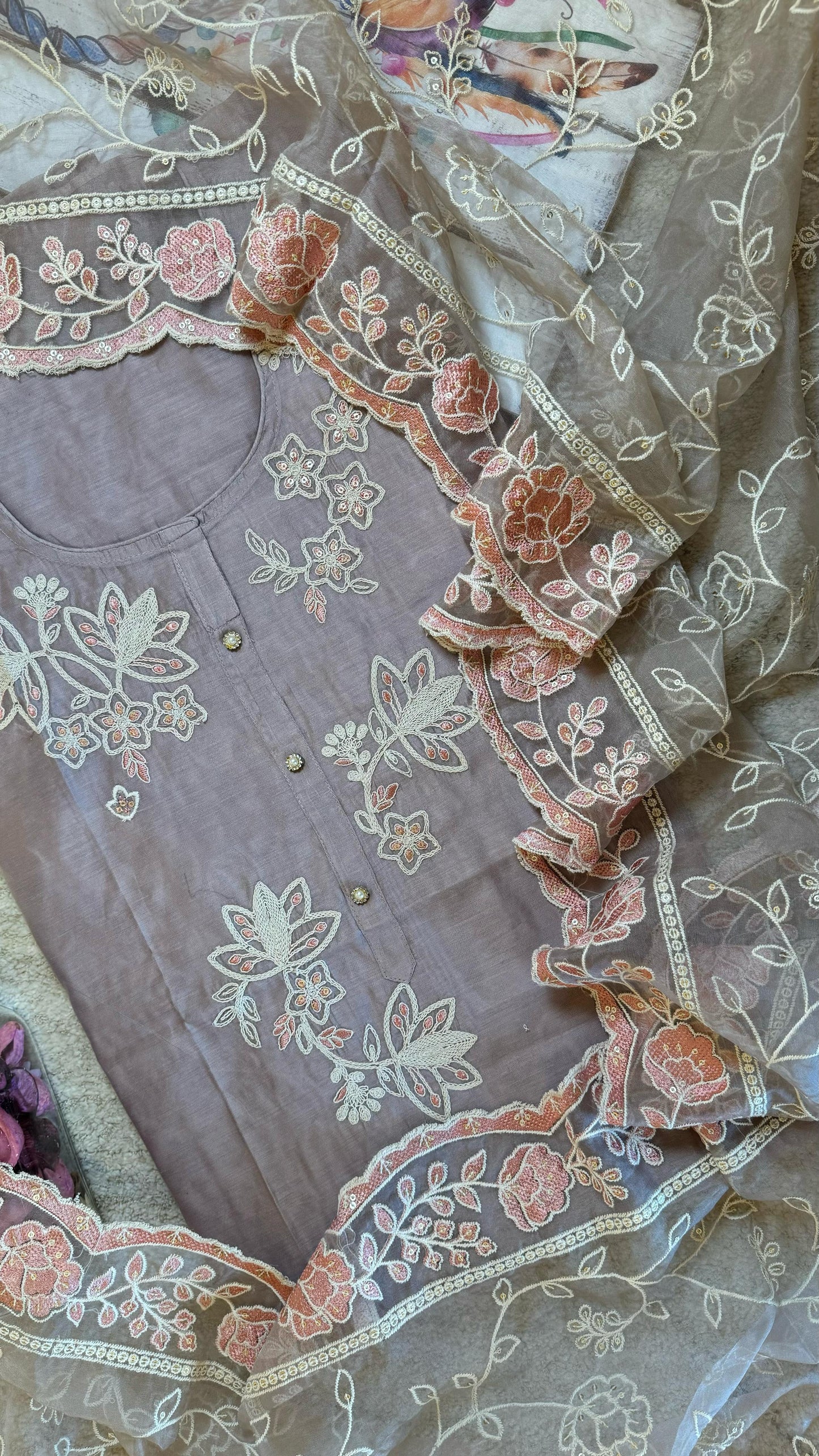 Women Malchanderi With Embroidery Suit Dress Material Reyshaa