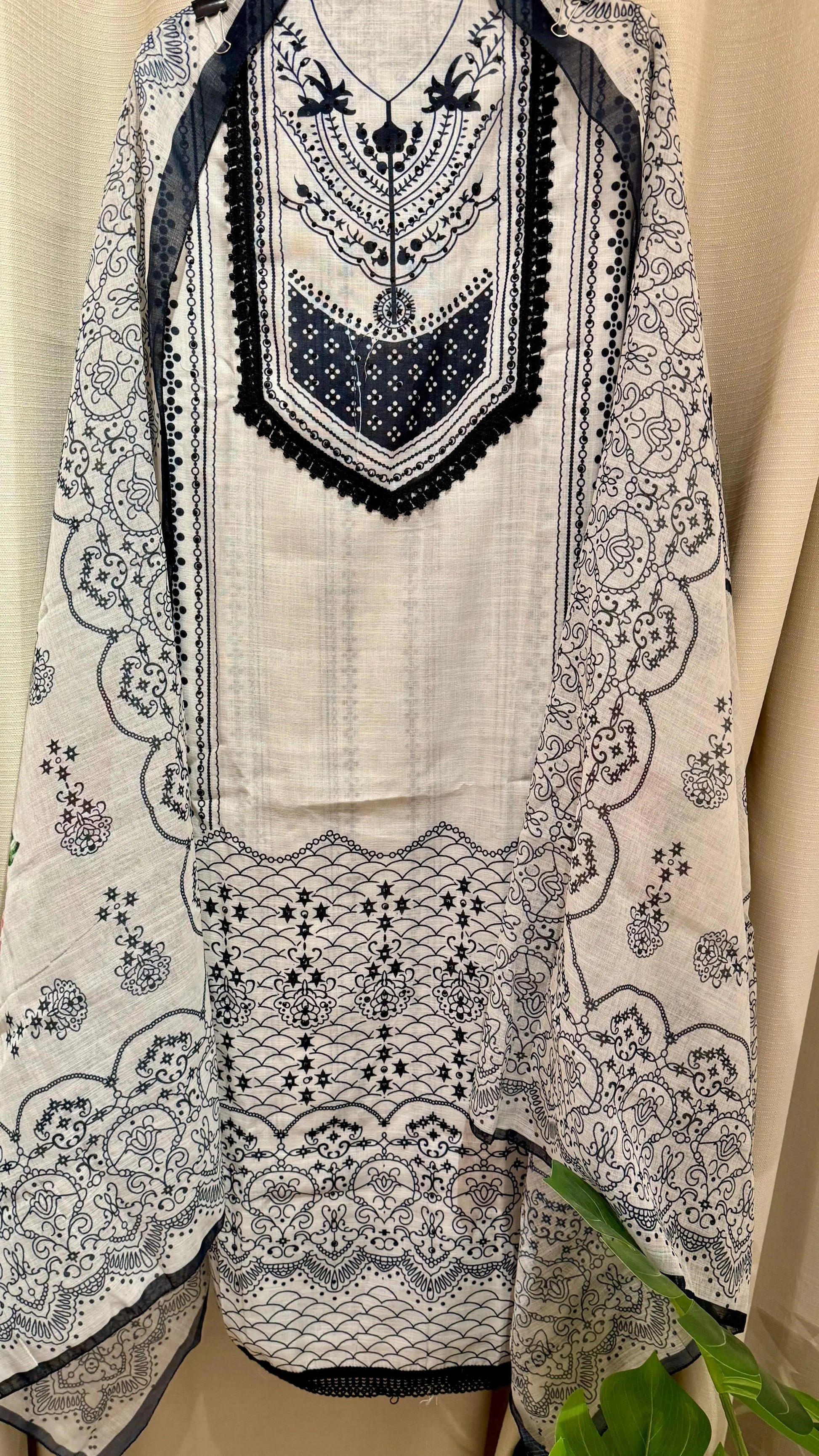 Women Premium Linen Traditional Print Suit Dress Material