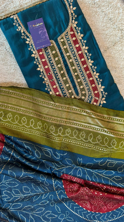 Modal Bandhani Print Suit Dress Material