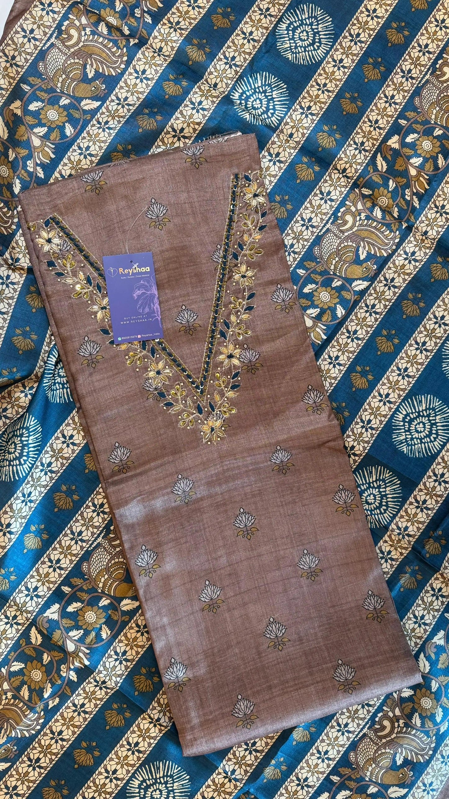 Mulberry Silk Boota Print Suit Dress Material