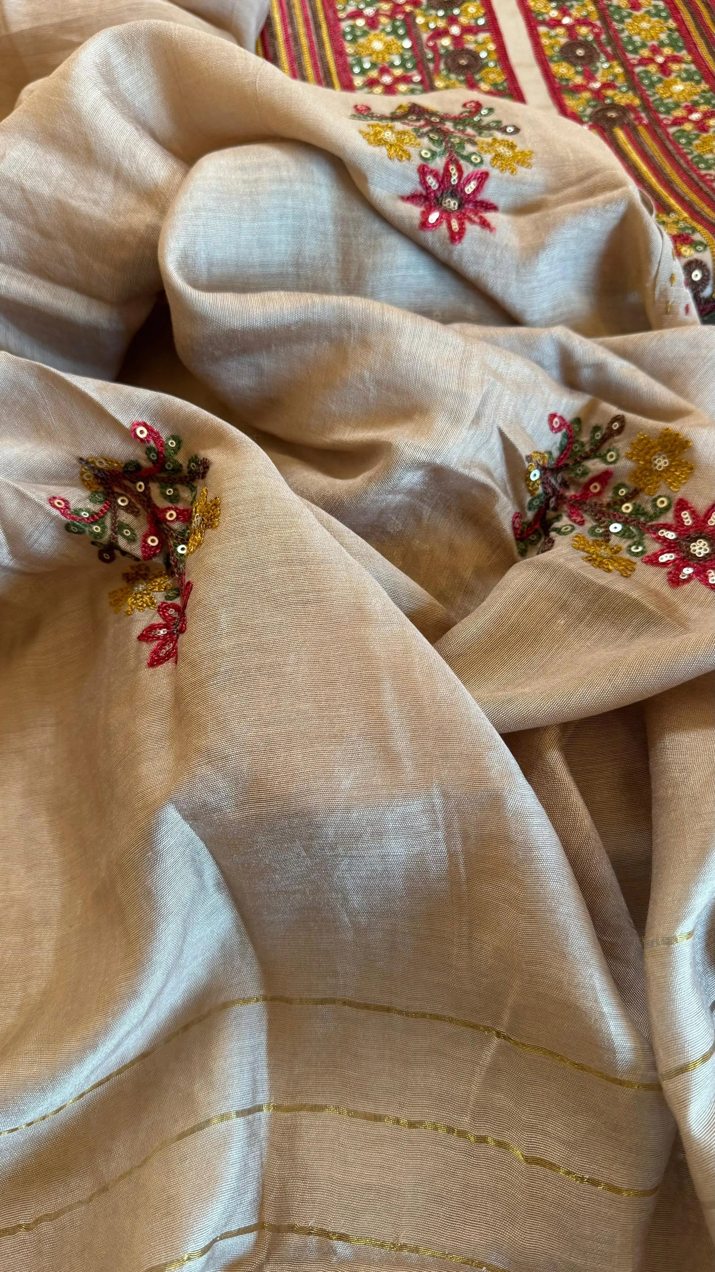 Women South Cotton Aari Embroidery Suit Dress Material Reyshaa