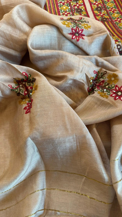 Women South Cotton Aari Embroidery Suit Dress Material Reyshaa