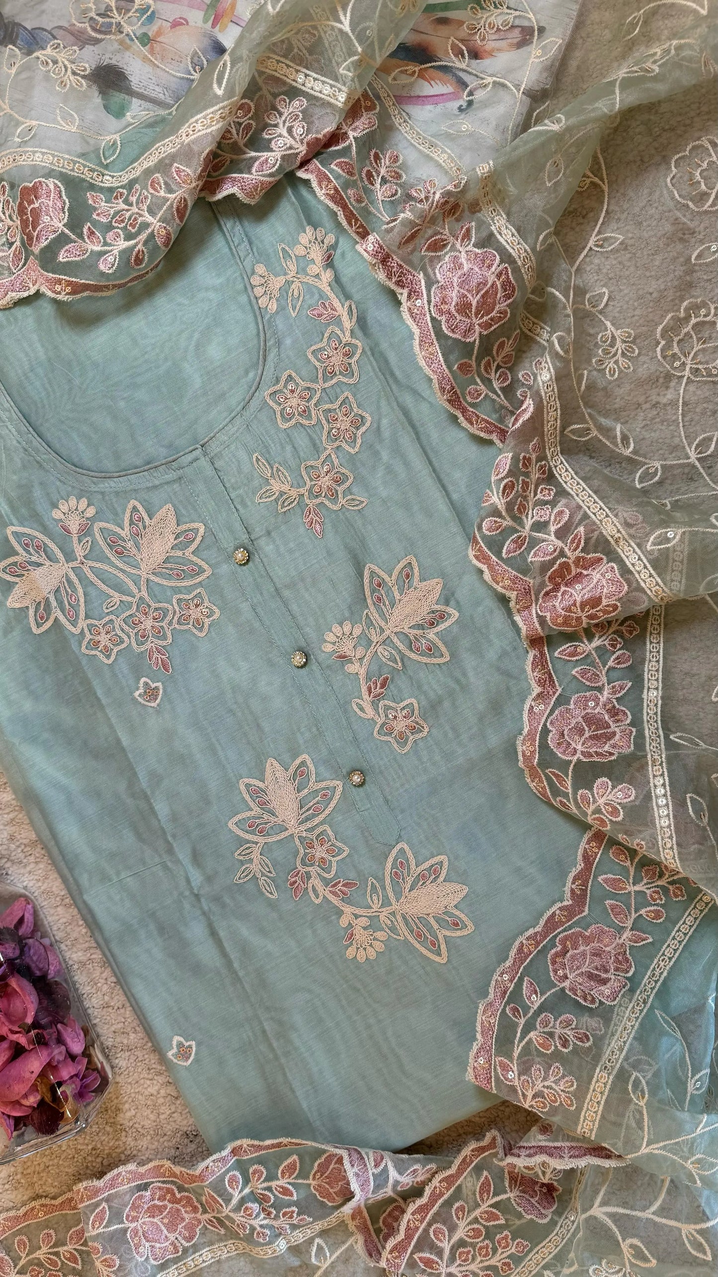 Women Malchanderi With Embroidery Suit Dress Material Reyshaa