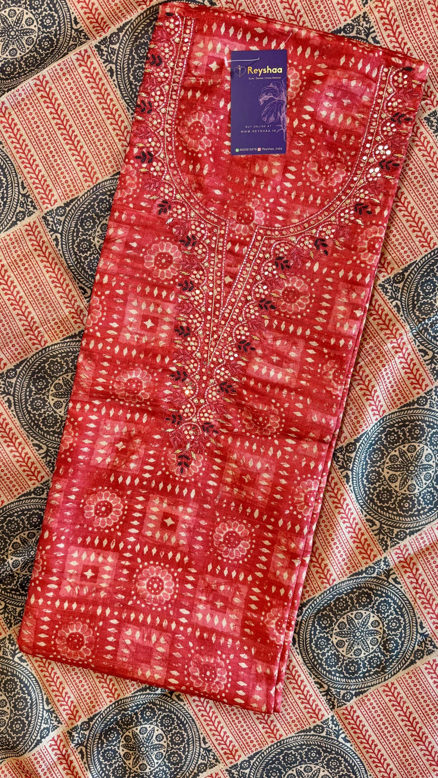 Women Mysore Silk Suit Set With Digital Print Suit Dress Material Reyshaa