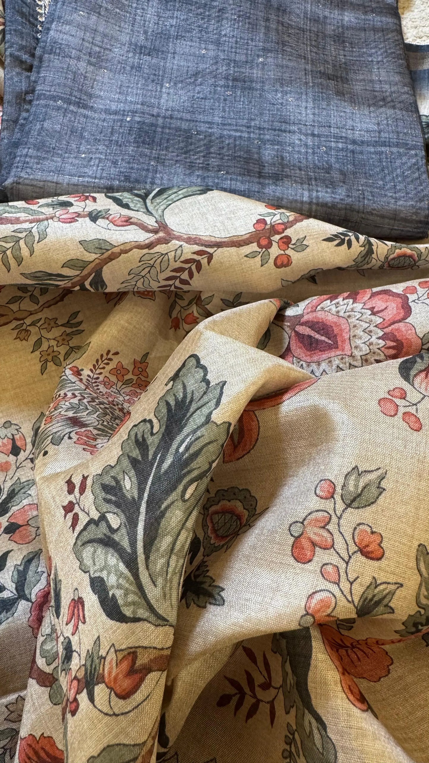 Women Handloom Tussar Silk Suit Dress Material Reyshaa