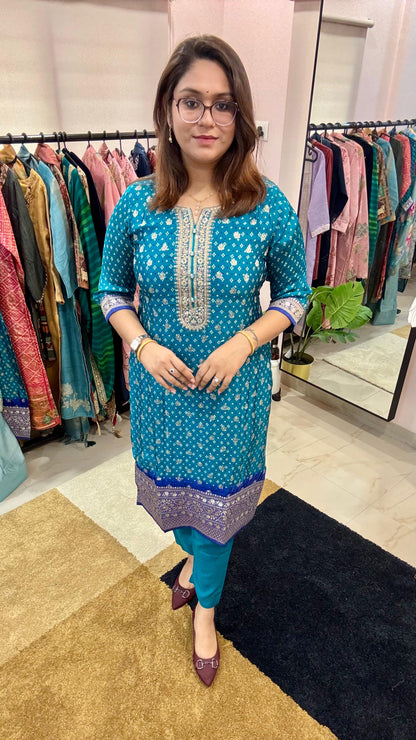 Women Gajji Silk Readymade Suit Set