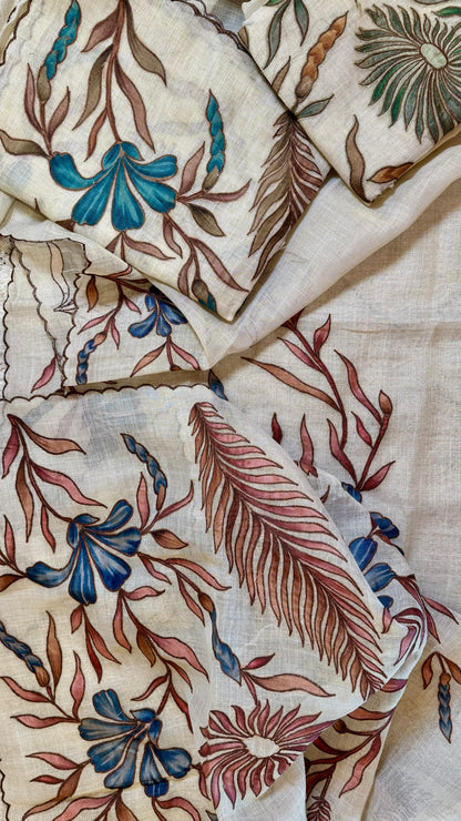 Women Jute Cotton Suit Dress Material