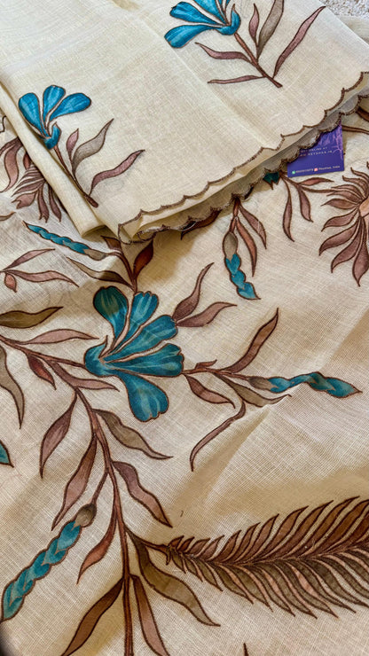 Women Jute Cotton Suit Dress Material
