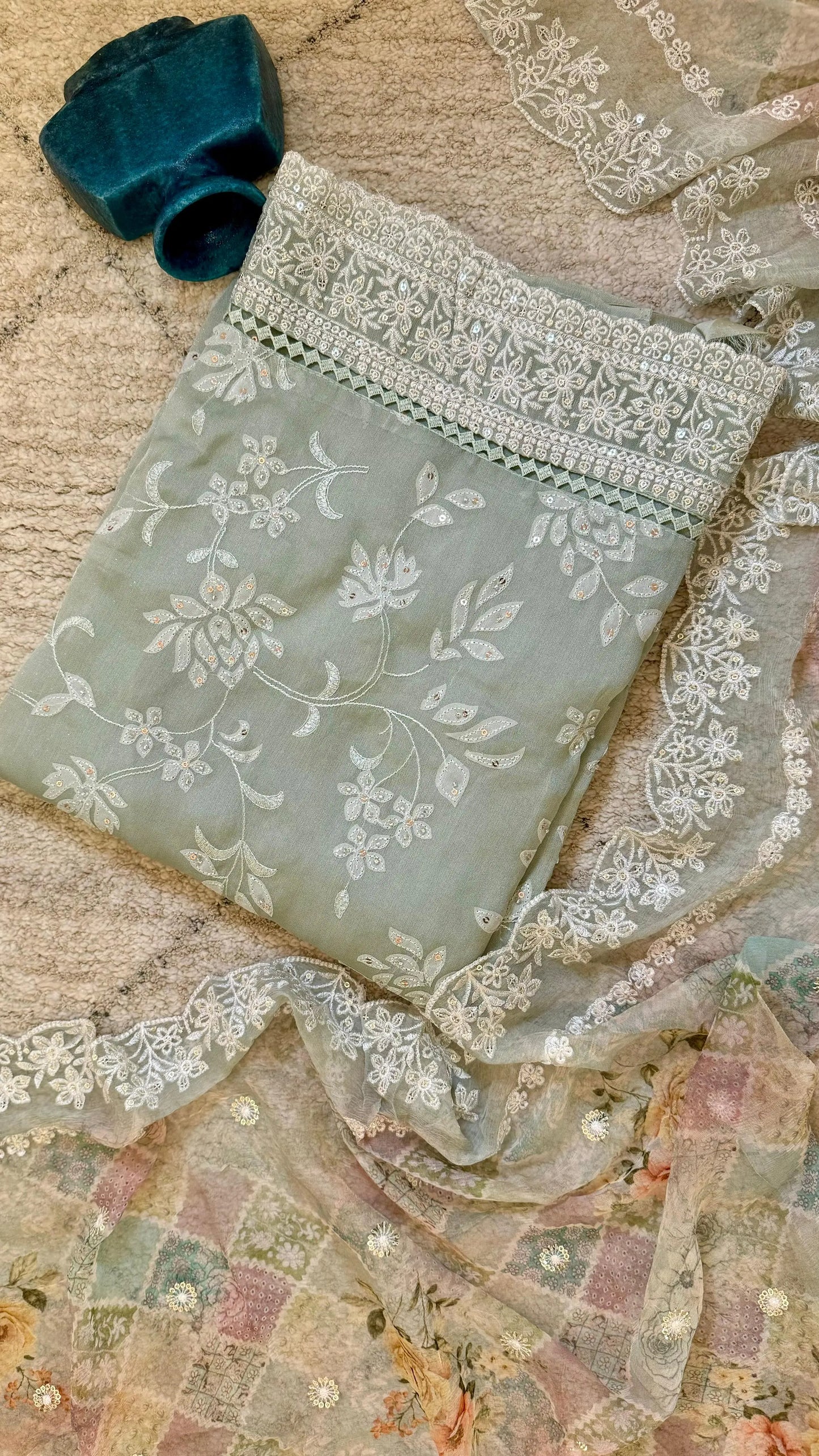 Pure Glass Tissue Silk Suit Dress Material