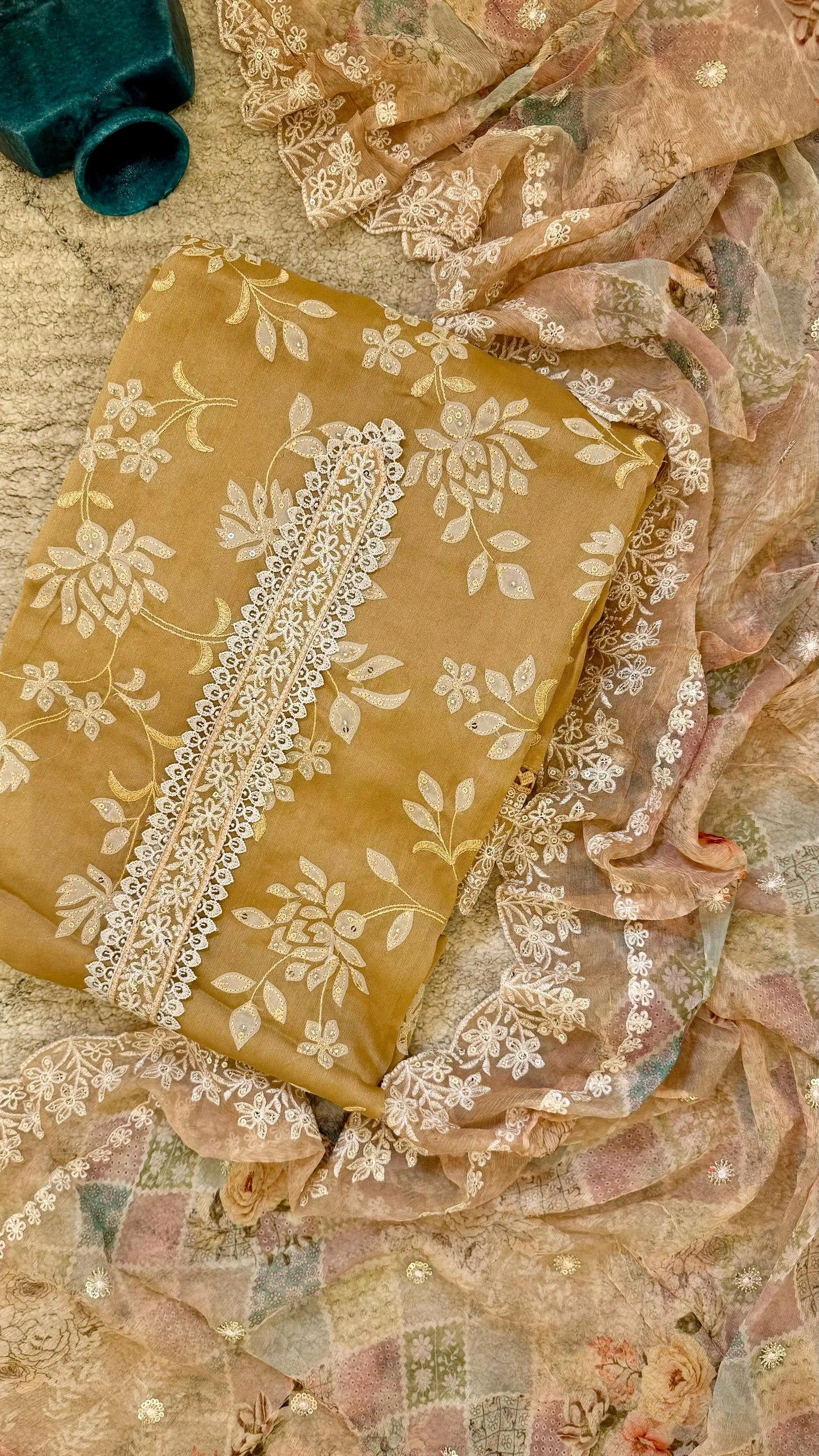 Pure Glass Tissue Silk Suit Dress Material