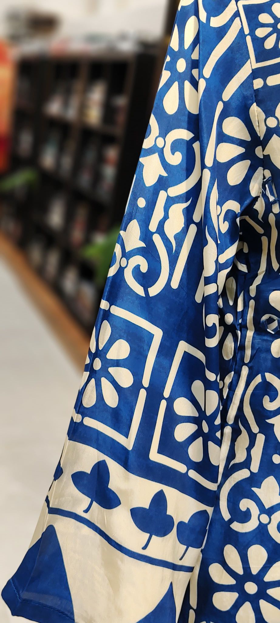 Pure Silk Modern Ajrakh Collared Shirt Co-ord with Real Mirrors & Thread Tassel Embellishment Reyshaa