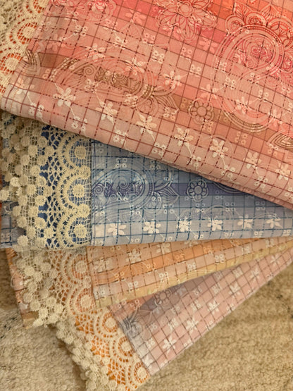 Women Pure Cotton Chikankari Suit Dress Material Collection 