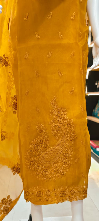 Premium Organza Silk Resham threads Embroidered Suit for Wedding  & Festive Occasions Reyshaa